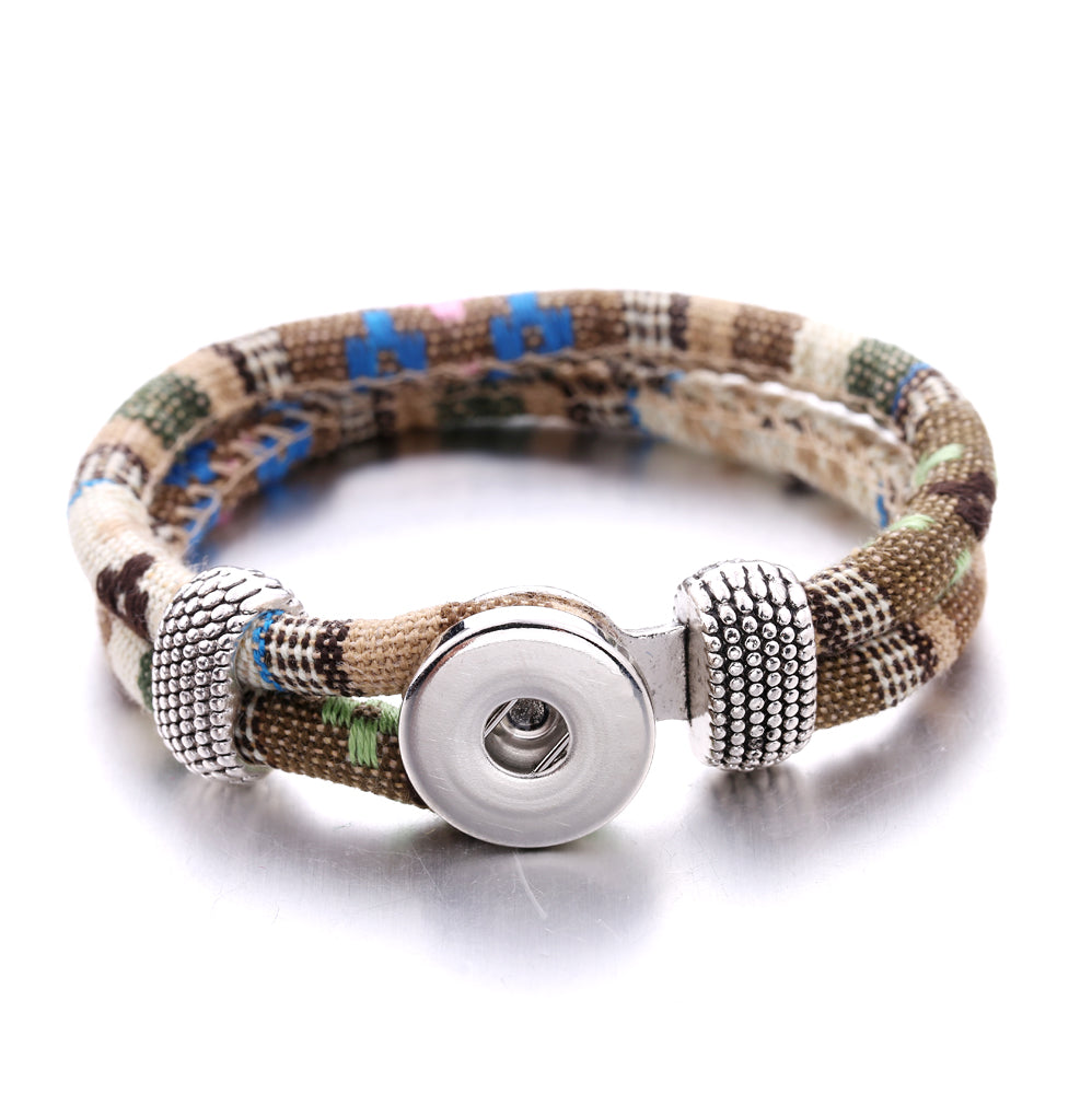 Rainbow Threads Snap Bracelet | Handmade Boho Bracelet for Everyday Style