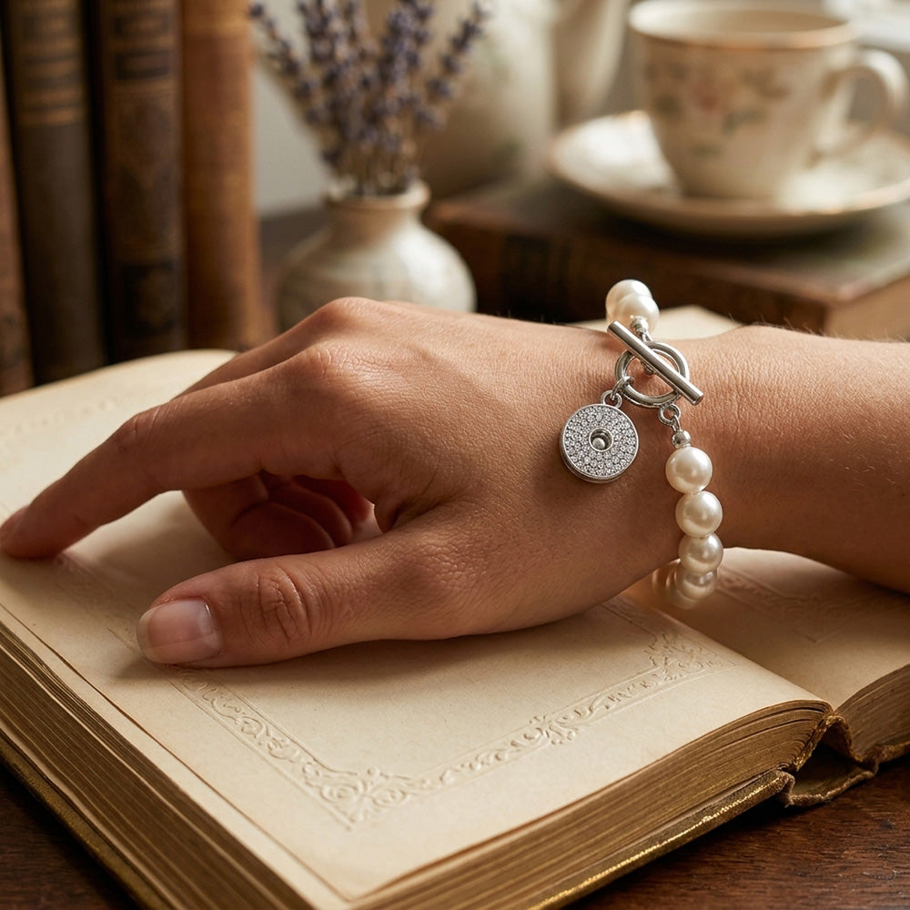 Timeless Pearl Snap Charm Bracelet