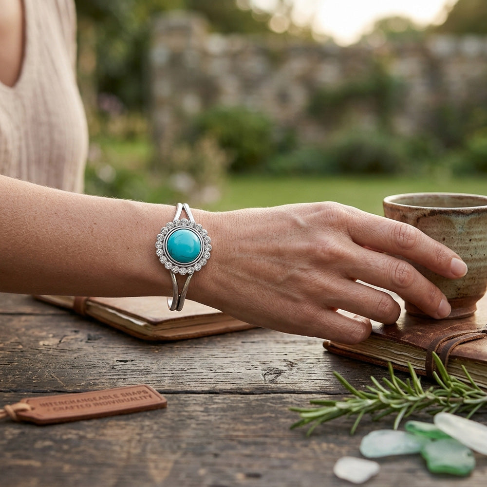 Celestial Sparkle Crystal Snap Cuff