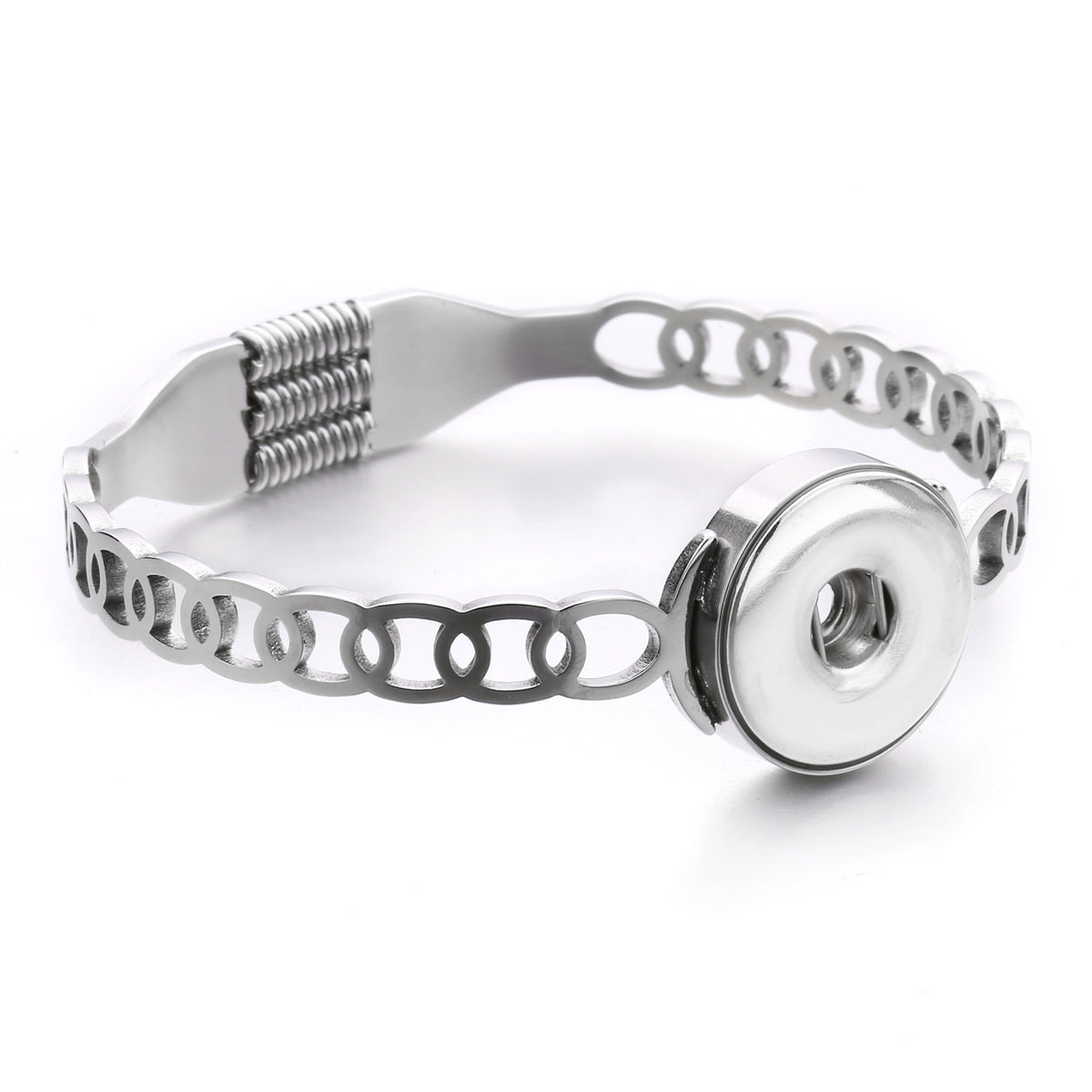 Eternal Link Silver Snap Bracelet