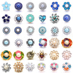 18mm Interchangeable Snap Button Charms, Sparkling Rhinestone Inlaid DIY Accessories