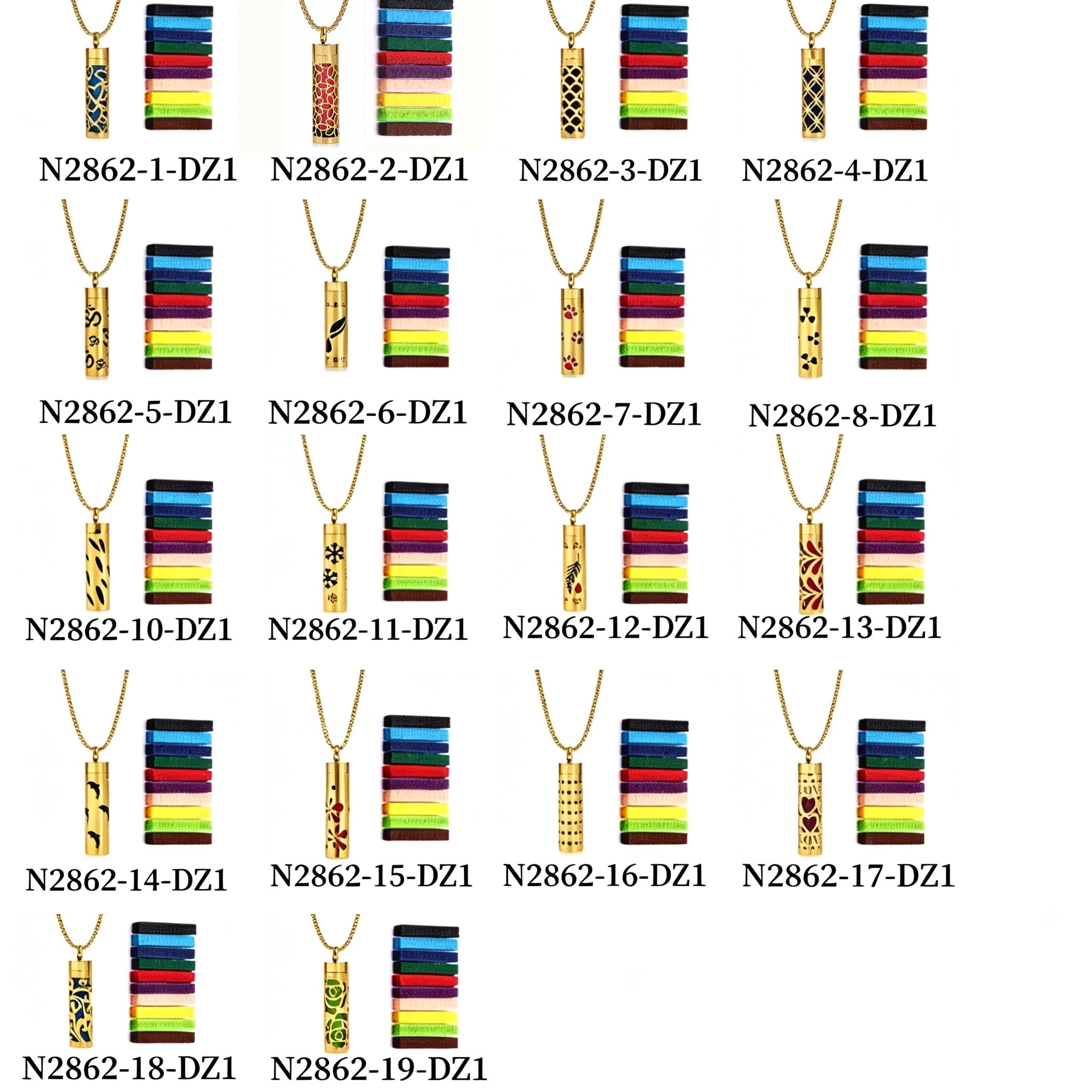 Gold Aromatherapy Necklace | Refillable Perfume Diffuser Pendant in 316L Stainless Steel