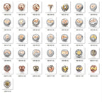 18mm Interchangeable Snap Button Charms, Regional Outline Pattern Zinc Alloy DIY Jewelry Accessories