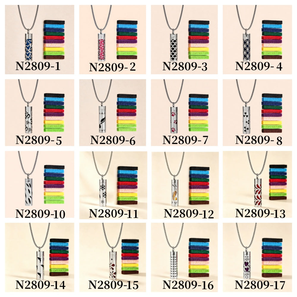 Perfume Diffuser Necklace | 316L Stainless Steel Aromatherapy Pendant with Refillable Scent Pad